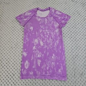 Lululemon Shadow Bloom Swiftly Tech Short‎ Sleeve 2.0 Shirt 6 Womens